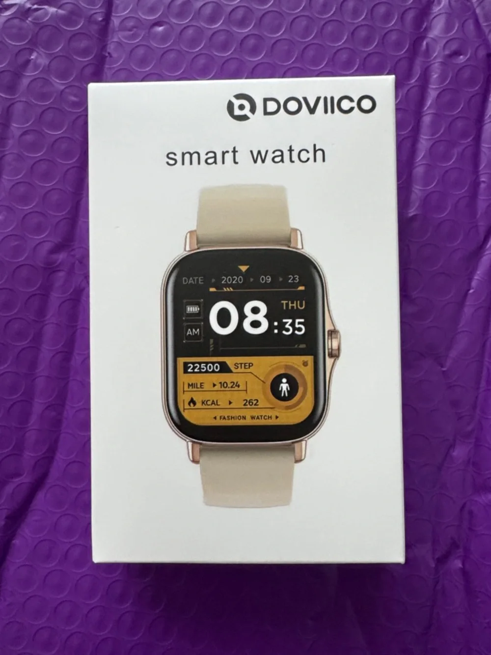 Smartwatch with Rose Gold - Fashion Fitness Tracker